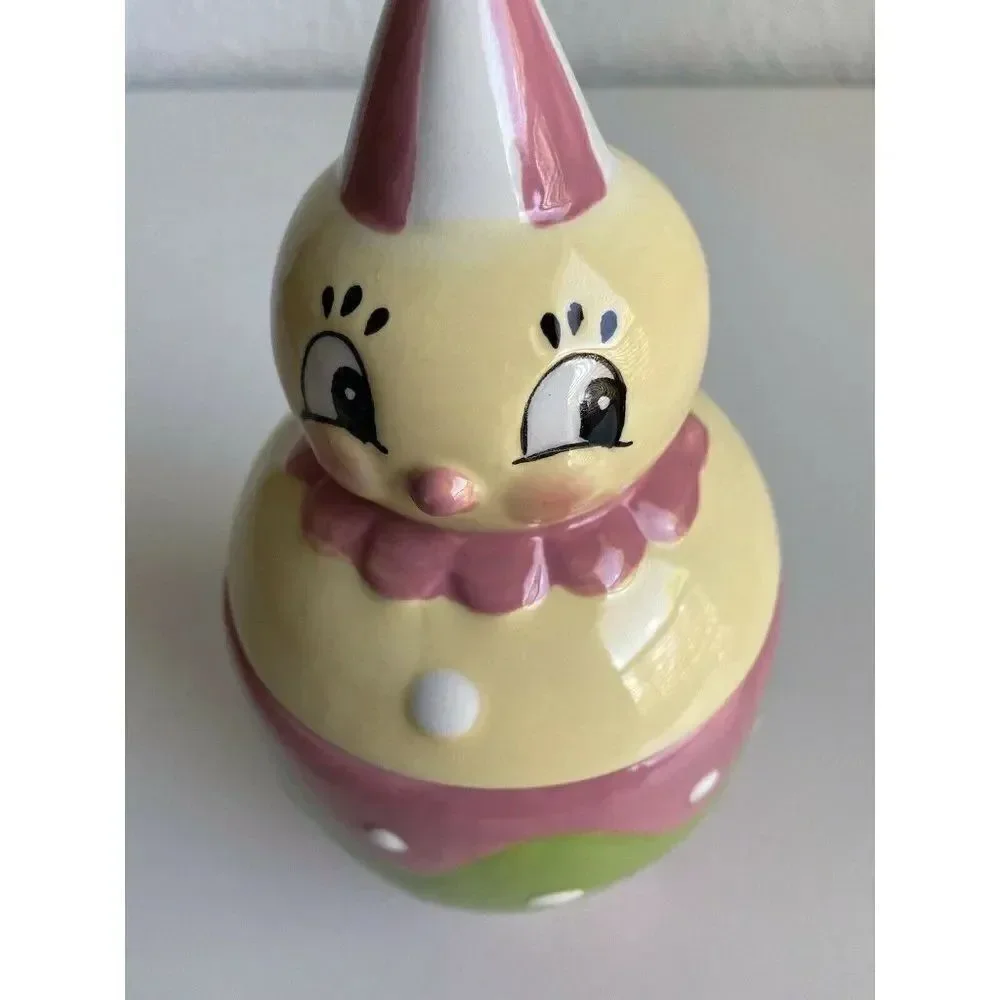Johanna Parker Carnival Cottage Easter Egg Canister With Chick Topper Ceramic‎